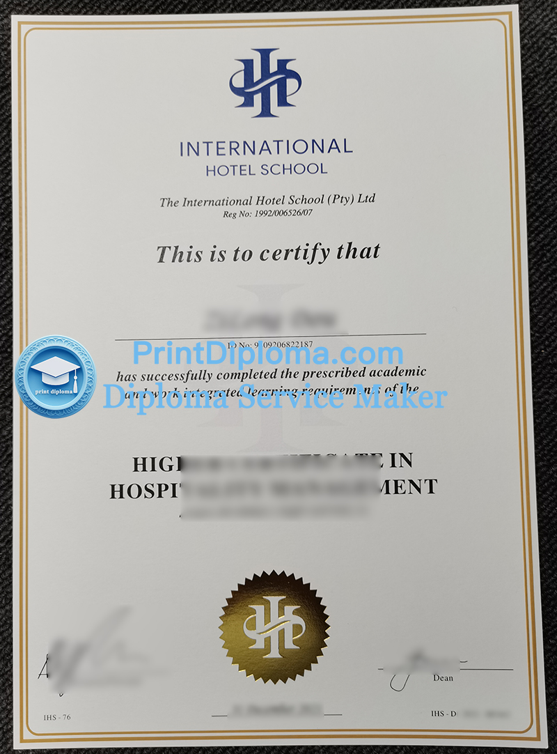 International Hotel School diploma