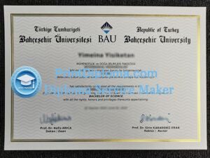Bahçeşehir University diploma