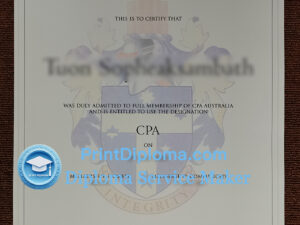 CPA Australia Certificate