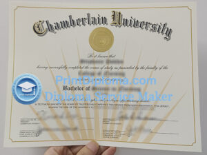 Chamberlain University diploma