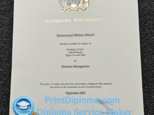Coventry University diploma