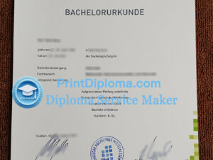 Technische Hochschule Mittelhessen Urkunde