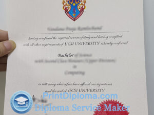UCSI University diploma