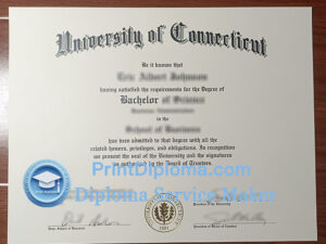 University of Connecticut diploma